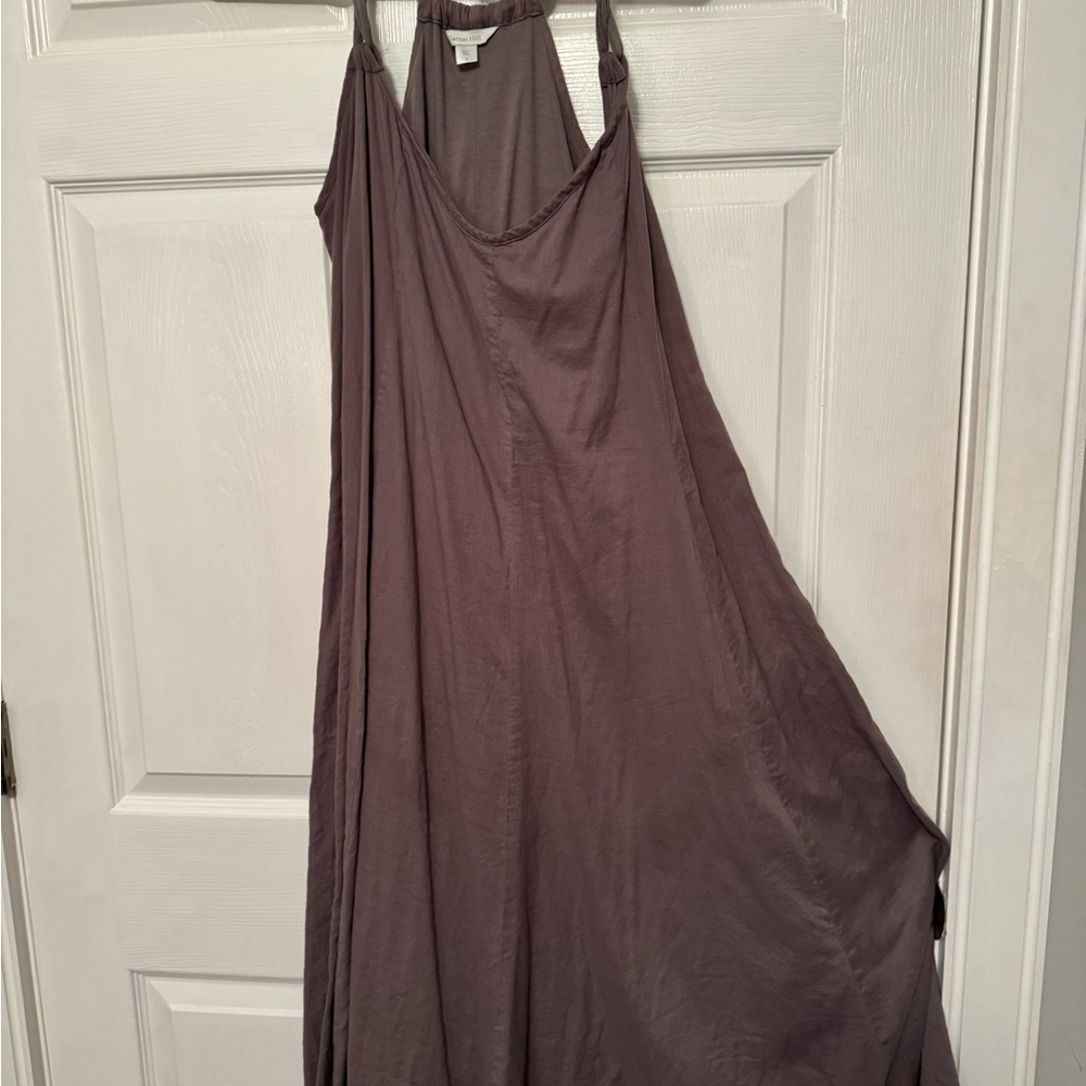 Garnet Hill Casual Gray Lined Maxi Dress